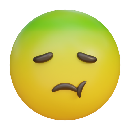 Emoji de expressão de náusea  3D Icon
