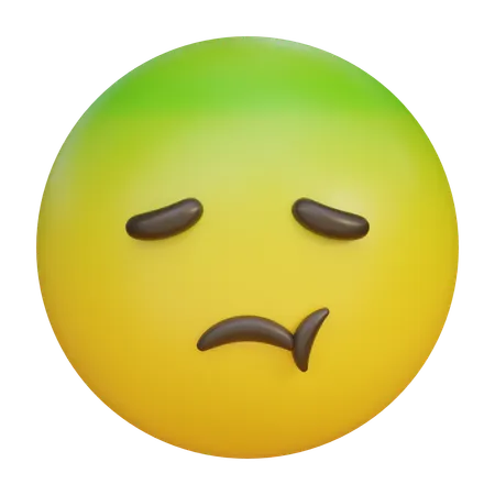 Emoji de expressão de náusea  3D Icon