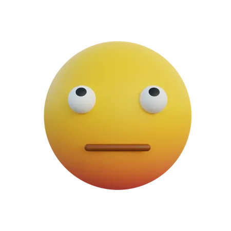 Emoticon de expressão olhando para cima  3D Emoji