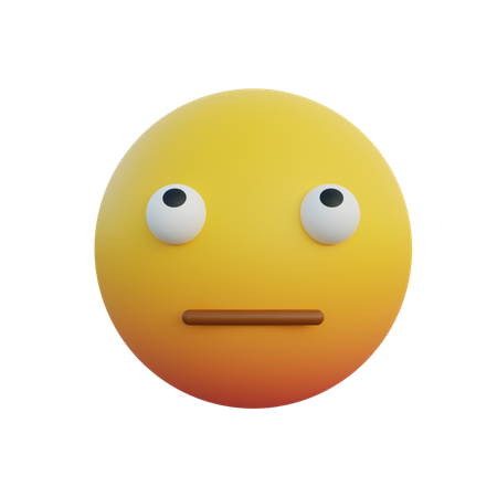 Expression emoticon looking up  3D Emoji