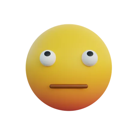 Expression emoticon looking up  3D Emoji