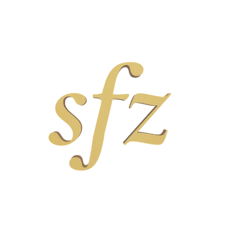 Expression musicale sforzando sfz  3D Icon