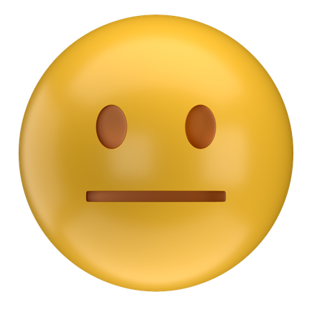 Emoji expression neutre  3D Icon