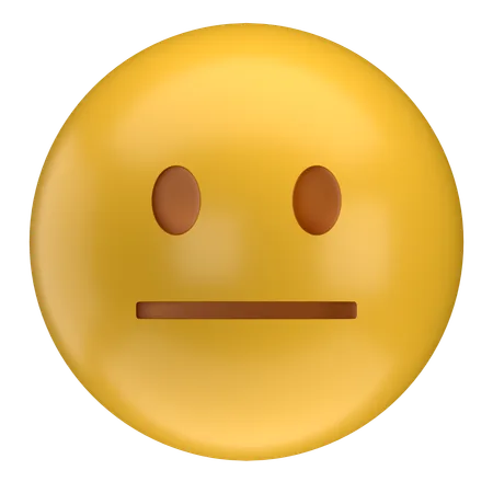 Emoji expression neutre  3D Icon