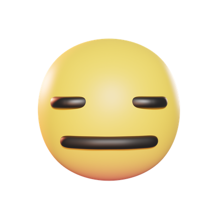 Expressionless  3D Icon