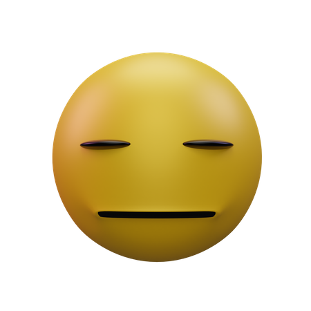 Expressionless  3D Icon