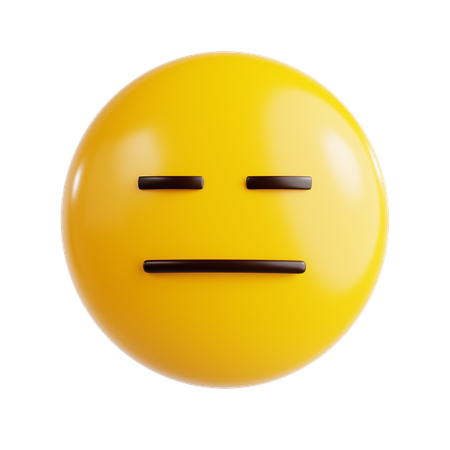 Expressionless Emoji  3D Icon