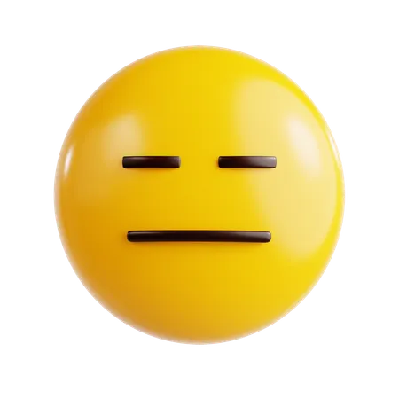 Expressionless Emoji  3D Icon