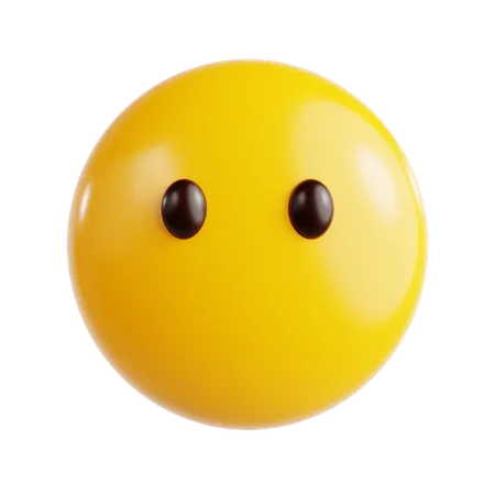 Expressionless Emoji  3D Icon