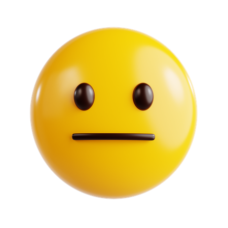 Expressionless Emoji  3D Icon