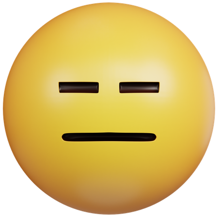 Expressionless Emoji  3D Icon