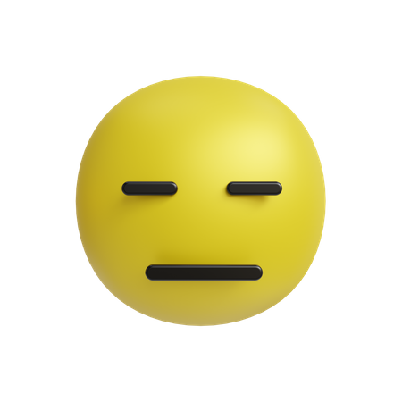 Expressionless emoji  3D Icon