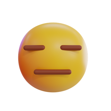 Expressionless Emoji  3D Icon