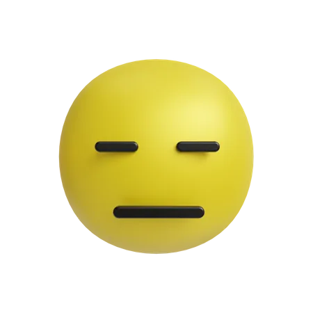 Expressionless emoji  3D Icon
