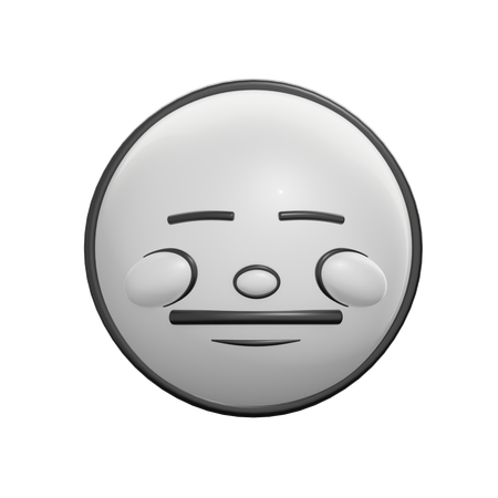 Expressionless Face  3D Icon