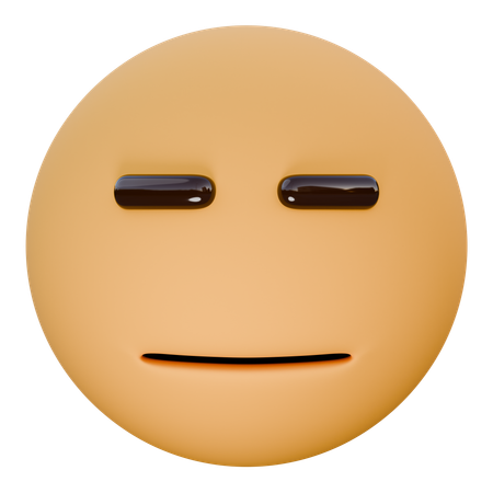 Expressionless Face  3D Icon
