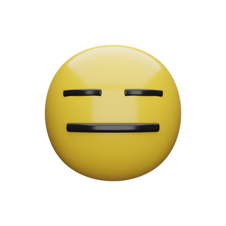 Expressionless Face  3D Emoji