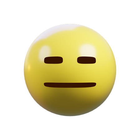 Expressionless Face  3D Icon