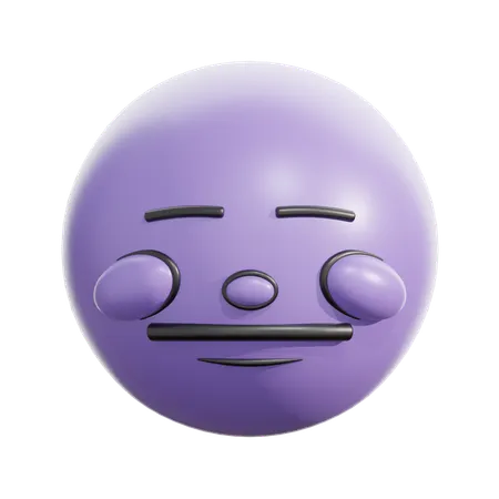 Expressionless face  3D Icon