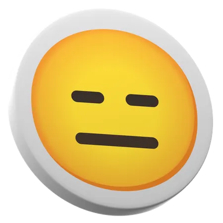 Expressionless Face  3D Icon