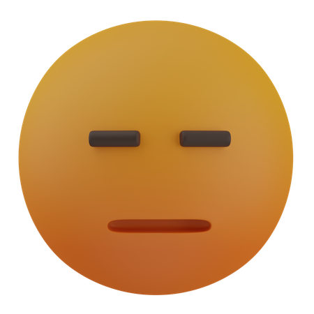 Expressionless Face  3D Icon