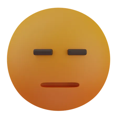 Expressionless Face  3D Icon