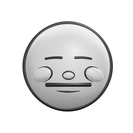 Expressionless Face  3D Icon