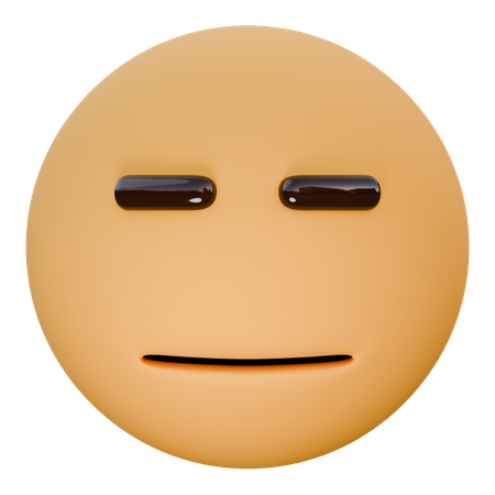 Expressionless Face  3D Icon