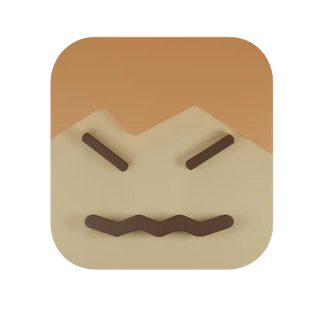 Expressionless face  3D Emoji