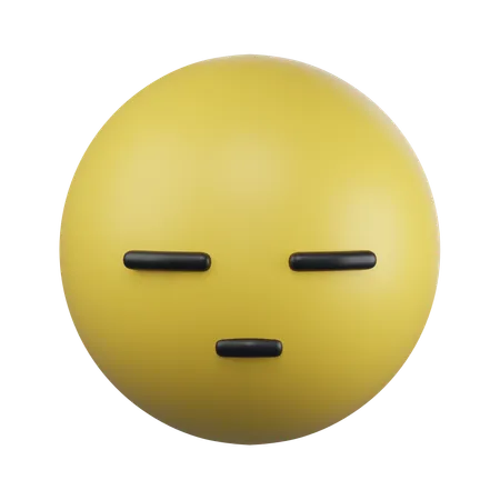 Expressionless Face Emoji  3D Icon