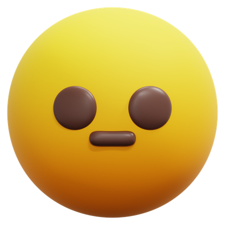 무표정한 얼굴 이모티콘  3D Icon