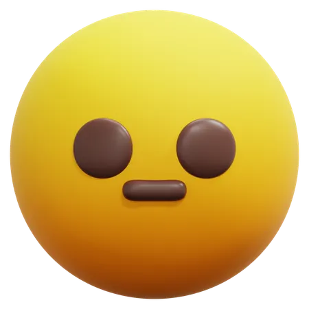 Expressionless Face Emoji  3D Icon