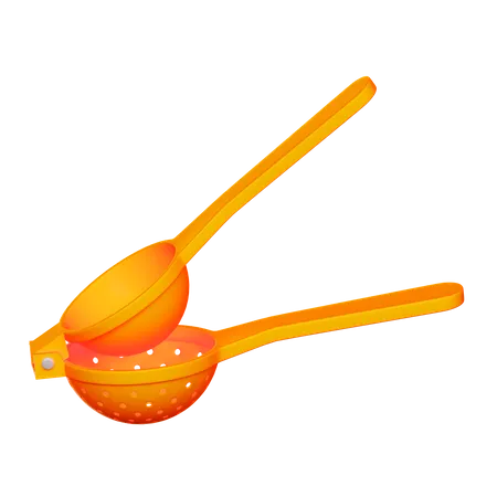 Exprimidor 3 D Con Color Naranja 3D Icon