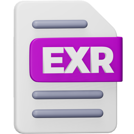 Exr File  3D Icon