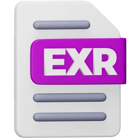 Exr File  3D Icon