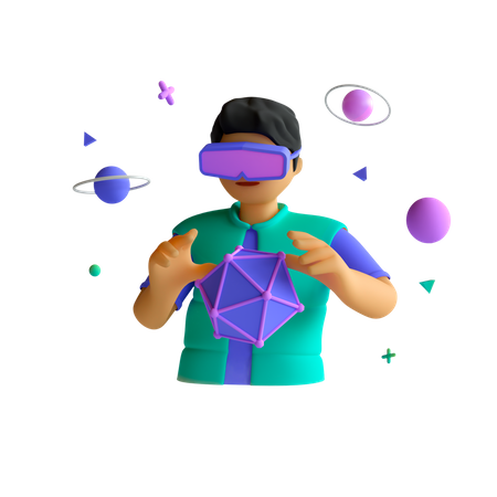 Extended Reality 3D Illustration