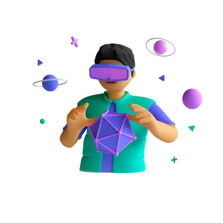 Extended Reality  3D Illustration