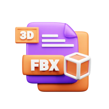 Extensão do arquivo fbx  3D Icon