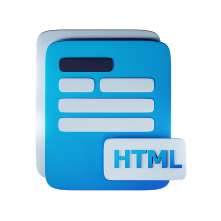 Extensão de arquivo HTML  3D Icon
