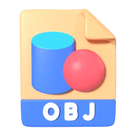 Extensão do arquivo obj  3D Icon