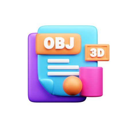 Extensão do arquivo obj  3D Icon