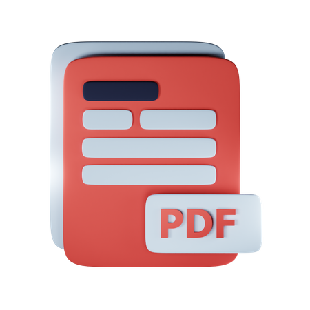 Extensão de arquivo pdf  3D Icon