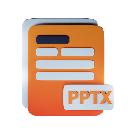 Extensão do arquivo pptx  3D Icon