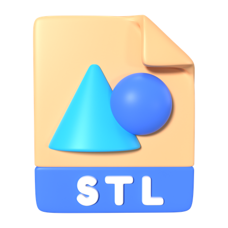 Extensão de arquivo stl  3D Icon