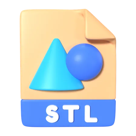 Extensão de arquivo stl  3D Icon