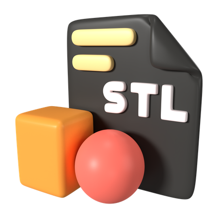 Extensão de arquivo stl  3D Icon