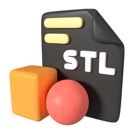 Extensão de arquivo stl  3D Icon