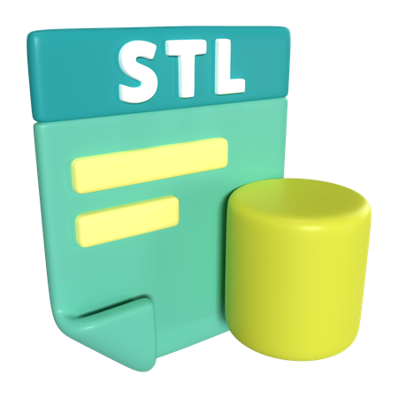 Extensão de arquivo stl  3D Icon