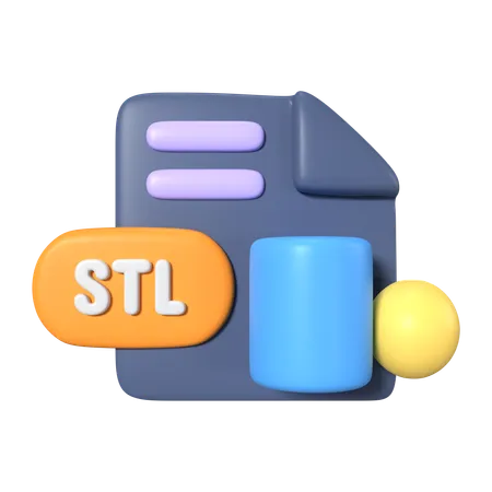 Extensão de arquivo stl  3D Icon