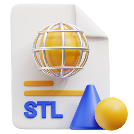 Extensão de arquivo stl  3D Icon